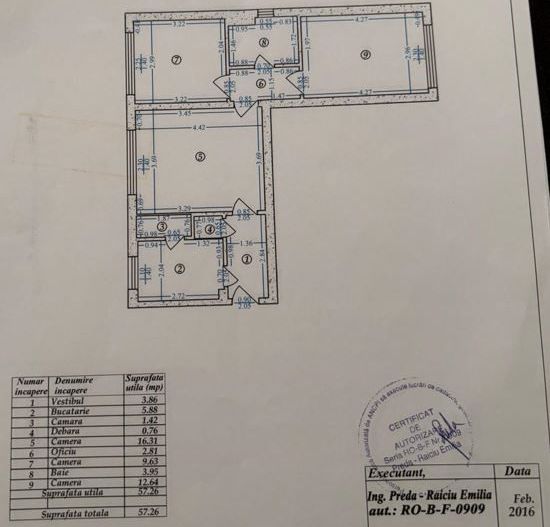 APARTAMENT 3 CAMERE | METROU BASARAB - Schiță 8