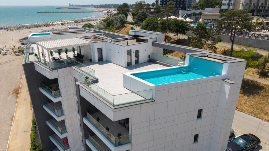 PENTHOUSE CU PISCINA, VEDERE PANORAMICA LA MARE/FALEZA OLIMP - Poză 27