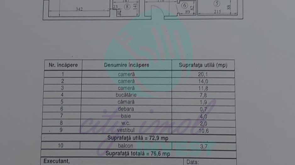 APARTAMENT 3 CAMERE SPATIOS-NERVA TRAIAN-BLOC REABILITAT - Poză 8