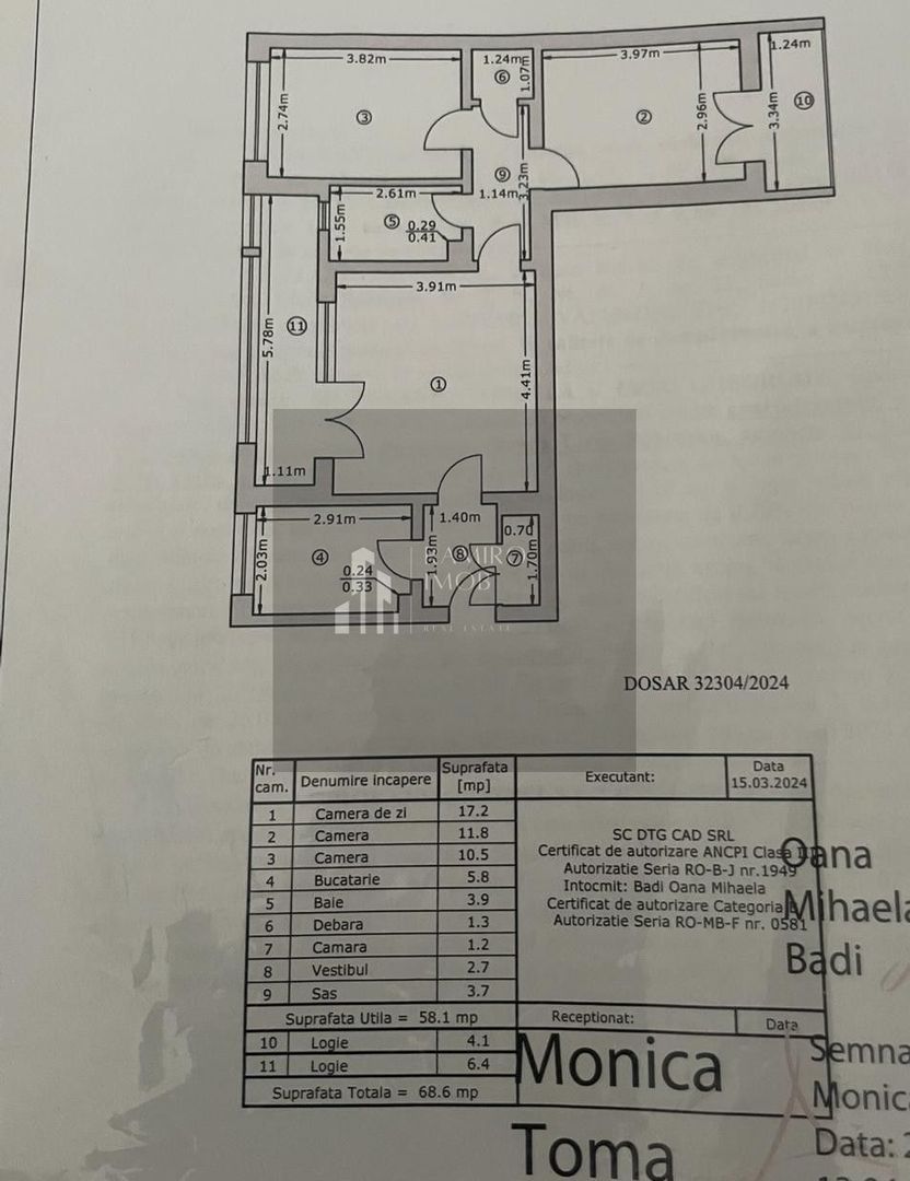 Apartament 3 camere, 67mp, zona Titan - Poză 12