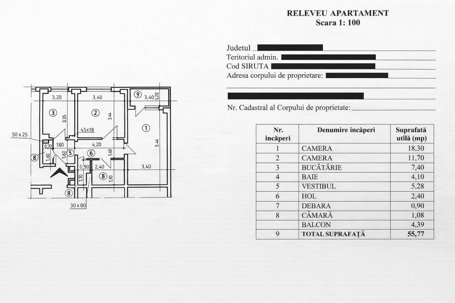 Apartament 2 camere de vanzare Turda Domenii Sector 1 58 mp - Poză 10