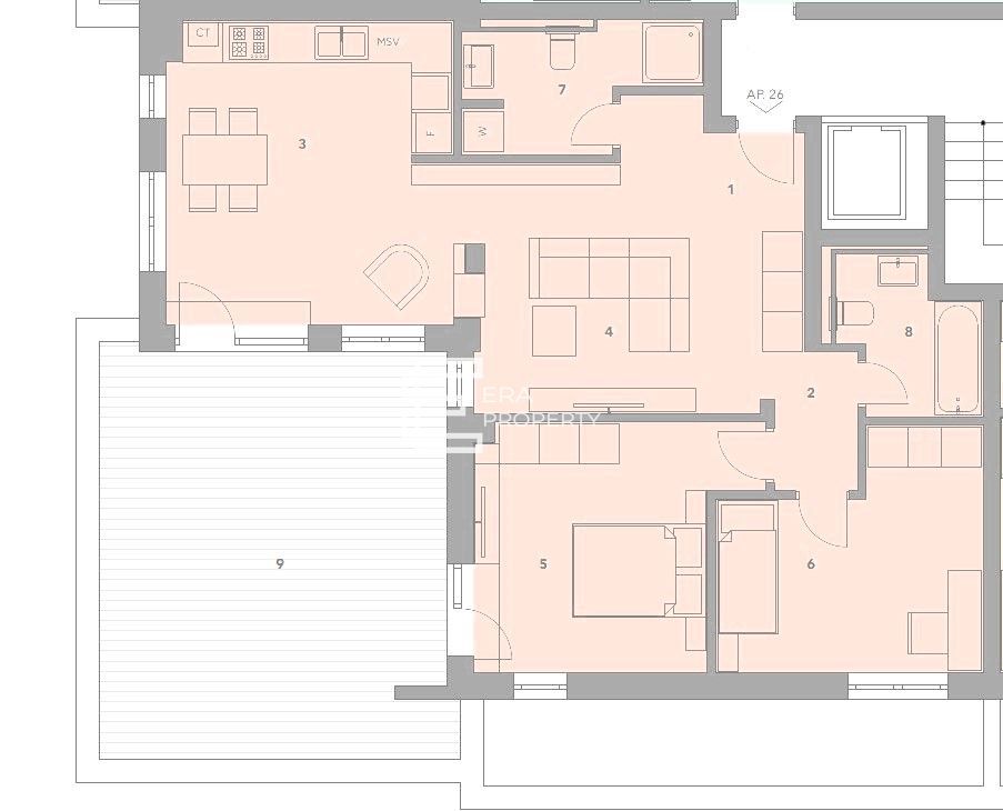 Penthouse 3 camere 80 mp, terasa 32 mp, Turnisor /Sibiu - Schiță 16