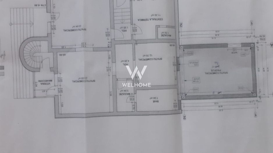 Spatiu comercial/birouri cu vitrina - V. Aaron - Sibiu - Schiță 2