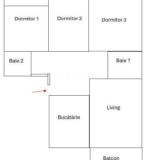 Apartament cu 4 camere decomandate, centru de cartier. - Poză 1