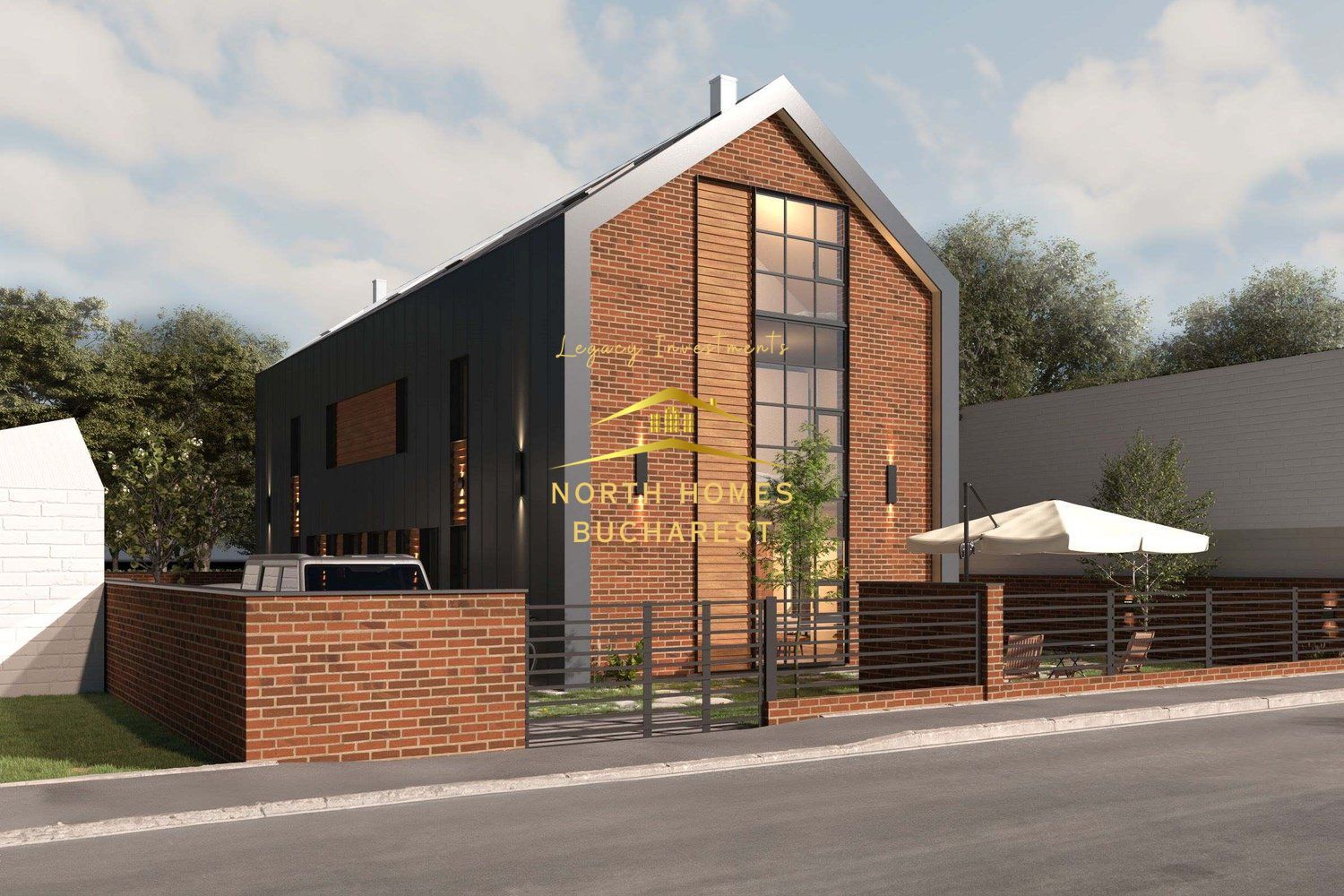 Duplex moder 4 camere, 3 bai, 2 locuri de parcare - Bucurestii Noi - Poză 2