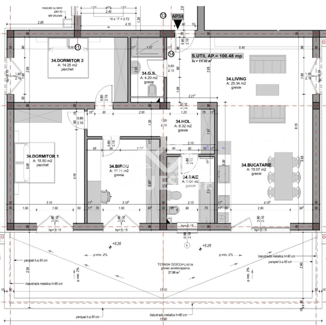 Apartament 4 camere cu terasa si pod, mobilat utilat - Poză 10