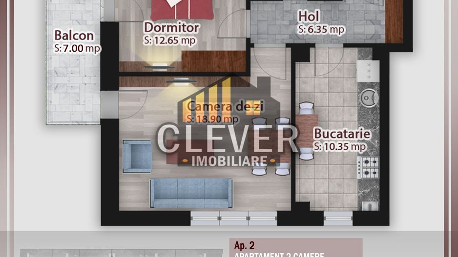 Apartament 2 camere Pallady, 60 mp, comision 0% - Schiță 18