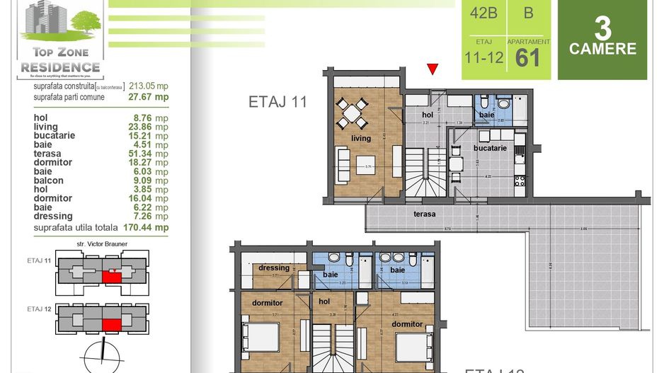 PROMO-Penthouse 3 camere_Finalizat_situat in zona comercială Pallady - Poză 4