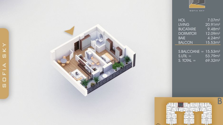 2 camere pozitie excelenta la 700 m de metrou Nicolae Teclu Titan Pallady - Schiță 8