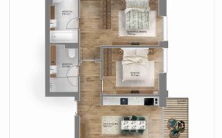 3 camere | Amber Forest | Tunari | Pipera | Otopeni Parcare - Poză 19