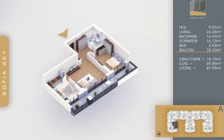 2 Camere Pallady,7 min Metrou N Teclu,Ultimele unitati - Poză 8