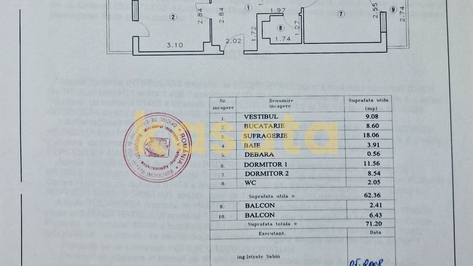 OPORTUNITATE | APARTAMENT 3 CAMERE PANTELIMON | DECOMANDAT | PARC - Schiță 10