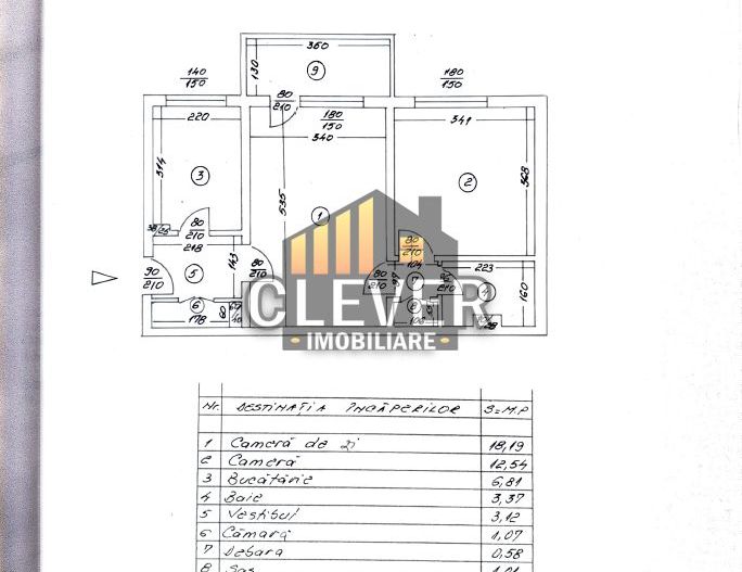 Apartament 2 camere Bd. Basarabia, etaj 5, mobilat și utilat complet - Schiță 18
