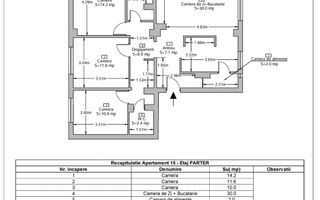 Apartament 4 camere decomandate la cheie zona Arinilor Mănăștur - Schiță 21