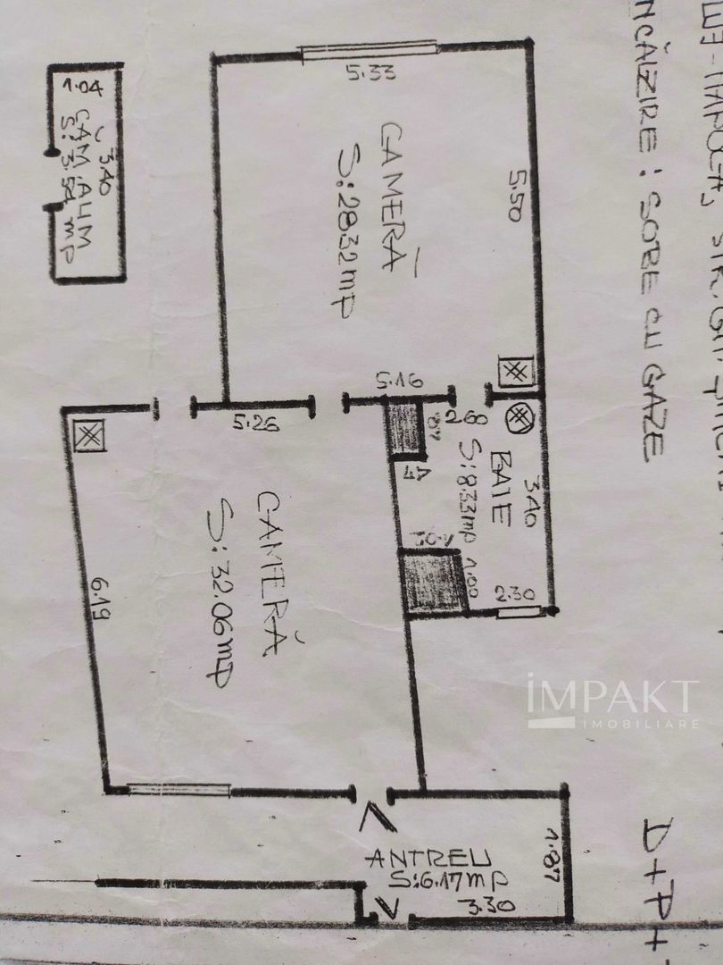 Bijuterie de apartament! 2 camere | Tavan Inalt (3.80m) | Ultracentral - Schiță 10