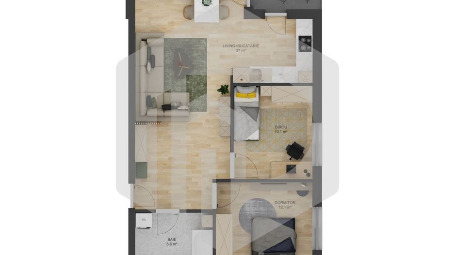 Apartament 3 Camere | INTABULAT | Doamna stanca | Etaj intermediar - Poză 5