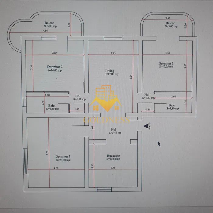 4 camere open space , 2 balcoane, 2 bai, Plopilor Zona Parcul Rozelor - Poză 8