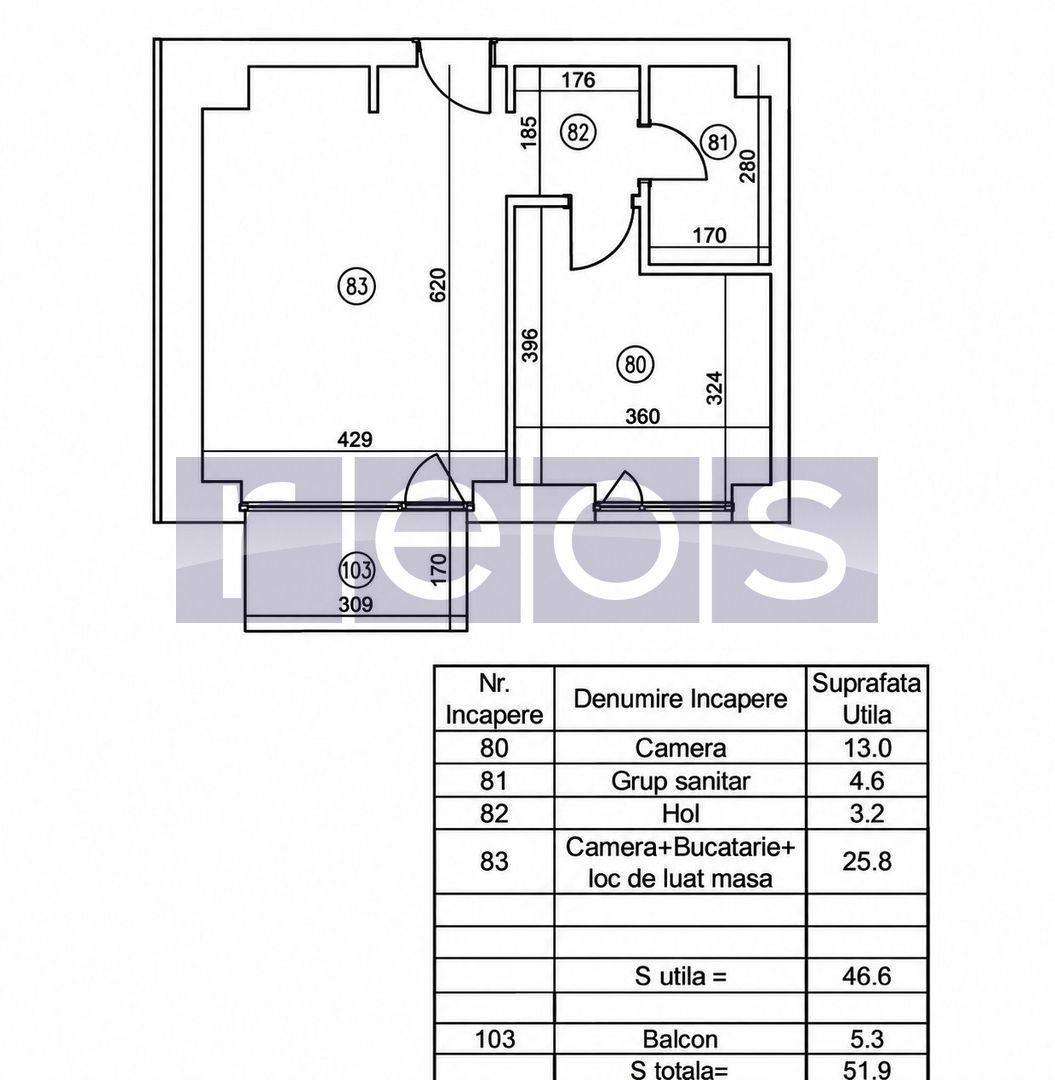 VANZARE APARTAMET PREMIUM 2 CAMERE | PROMENADA | MOBILAT | PARCARE - Schiță 10