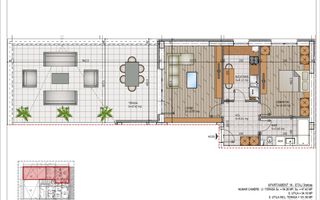 Titan Theodor Pallady Apartament 2 camere cu Terasa 47mp - Schiță 6