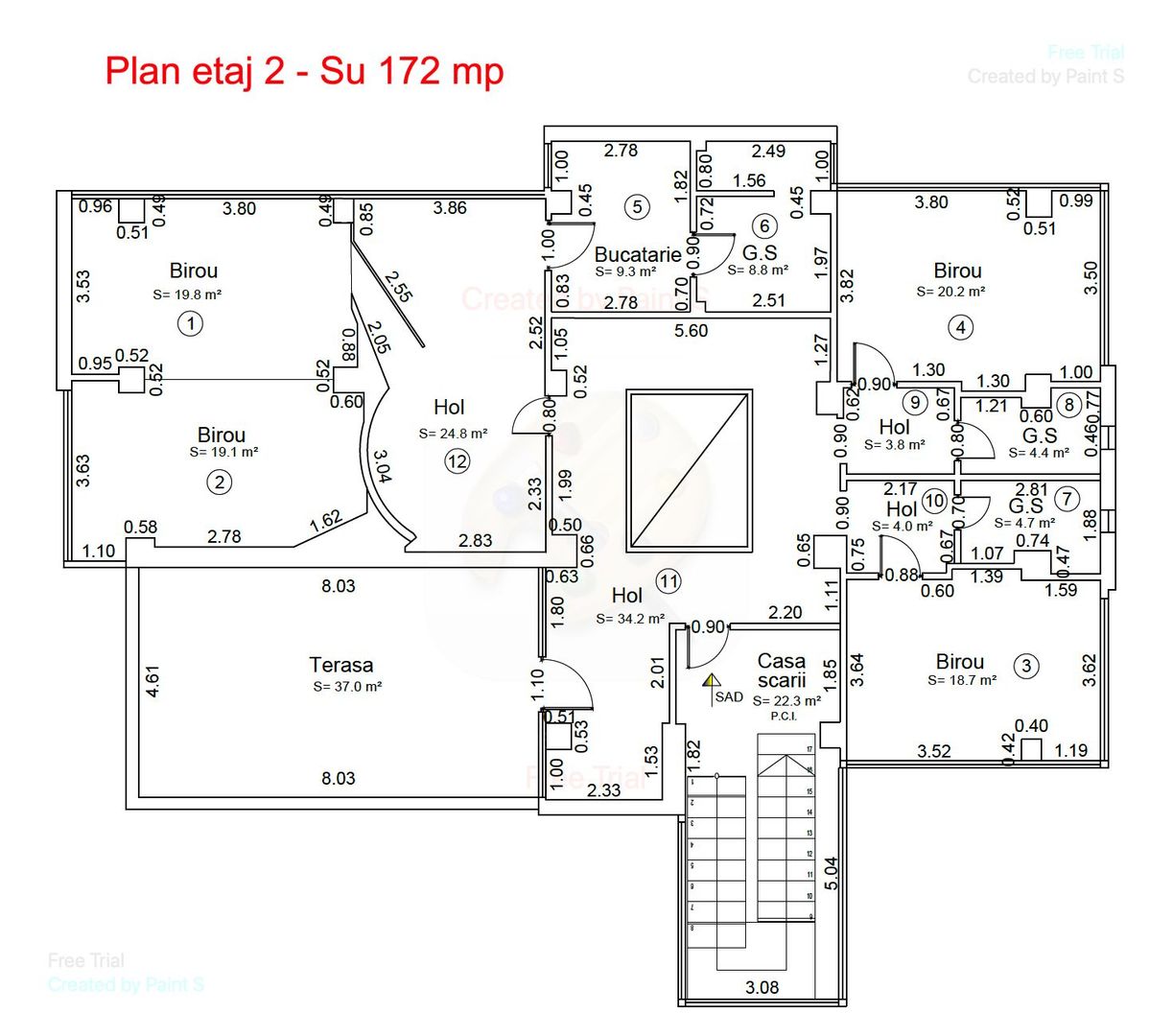 Spațiu pentru birouri langa Funshop Buziașului - Poză 34