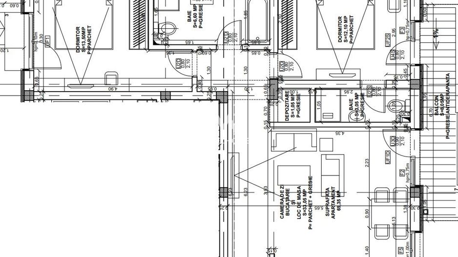 Apartament 3 camere Piata Rahovei, Dedeman, Sibiu - Schiță 7