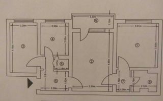 Apartament 3 camere, Tătărași, Iași – renovat complet, 58 mp, etaj 4 - Poză 8