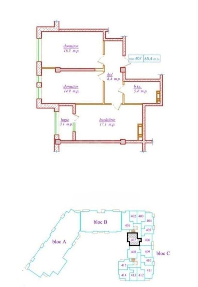 Vânzare, apartament, 2 camere, str. Nicolae Dimo, Durlești - Poză 1