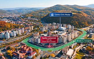 Spatiu comercial de aproximativ 120 mp | Vitrina de 14 m | I.L. Caragiale, Resita - Poză 1