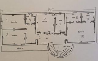 Casa P+1, 912 mp teren, 5 camere, strada asfaltata, zona Lipoveni - Schiță 17
