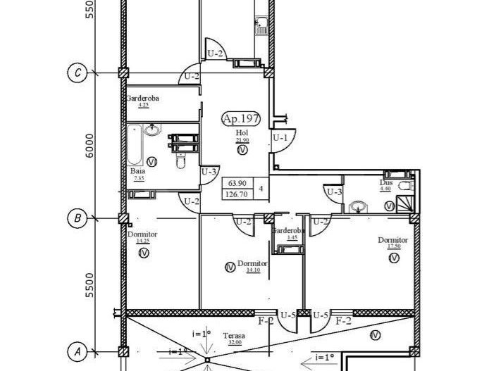 Vânzare, penthouse, 3 camere + living, strada Calea Ieşilor, Sculeni - Poză 6