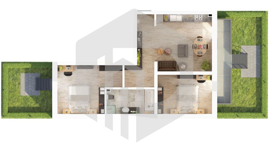 Dedeman | Apartament 3 camere + Gradina 47mpu | Doamna stanca - Poză 1