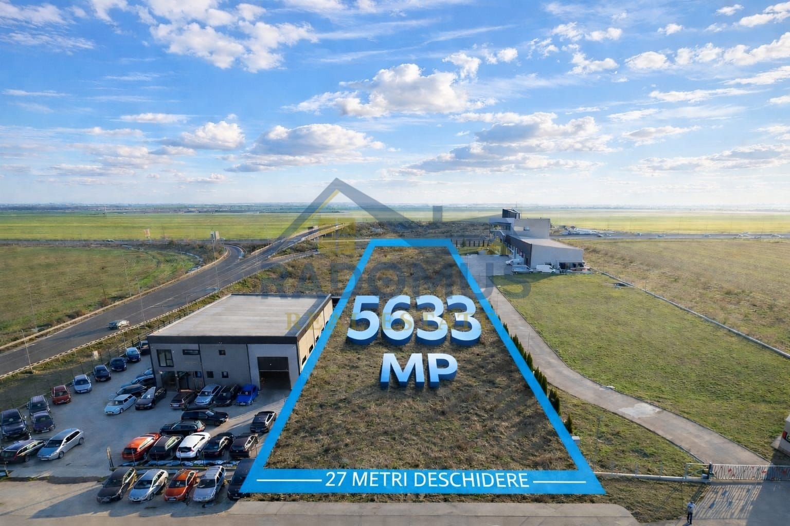 Teren industrial intravilan – 5.633 mp – deschidere 27 ml – acces DN1 - Poză 3