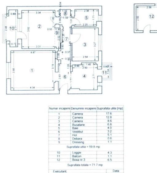 Apt de inchiriat dorobanti 3 camere nemobilat intretinere redusa - Poză 12