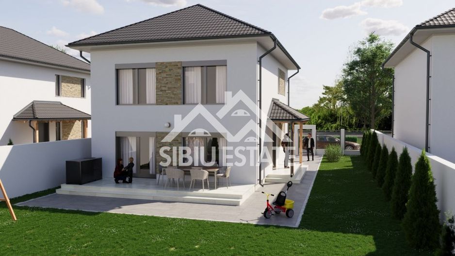 Casa 4 camere, 3 bai, terasa si curte NOU - Poză 3