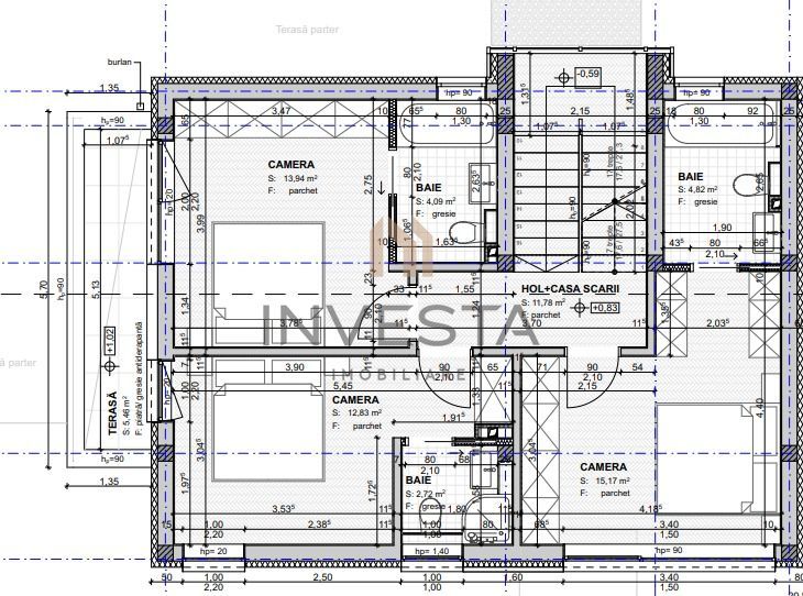 Casa de inchiriat cu priveliste panoramica - zona Iris - Schiță 12