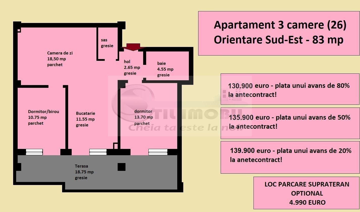 Apartament 3 camere nou de vanzare in Iasi Valea Lupului, bloc 2025 - Poză 3
