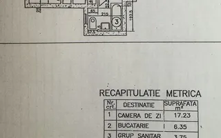 Garsonieră decomandată | Gorjului – 2 min metrou - Schiță 14