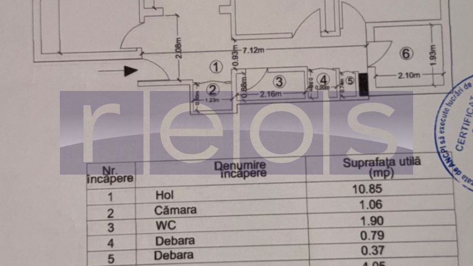 VANZARE 3 CAMERE | DECOMANDAT | ETAJ 1 | RENOVAT | ZONE CRANGASI - Schiță 16