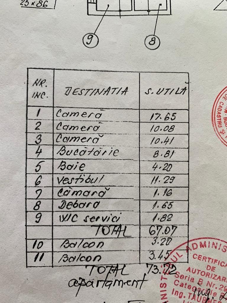 Apartament 3 camere V.V. Stanciu 7 | Timpuri Noi | Renovat - centrala termica. - Poză 21