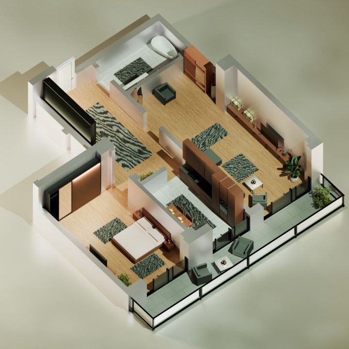 Tomis Nord - Vanzare apartament decomandat cu 2 camere,  bloc nou. - Poză 1