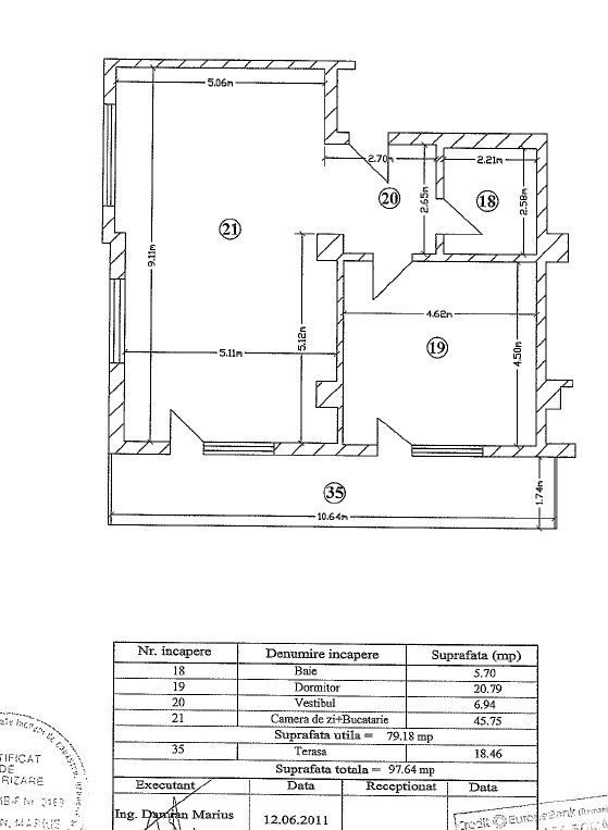 Apartament 2 camere Cartierul Francez - Schiță 8