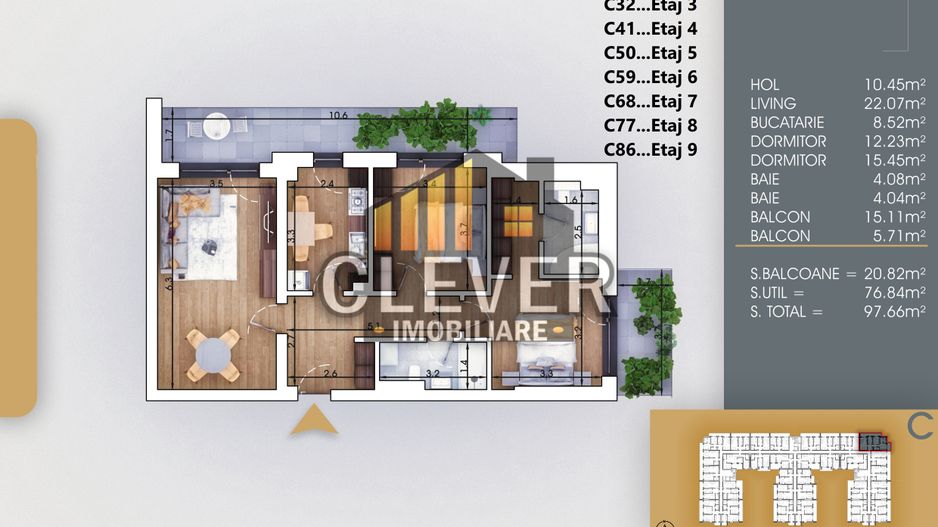 3 Camere-700m Metrou N. Teclu -Suprafata Generoasa Sector 3 - Poză 1