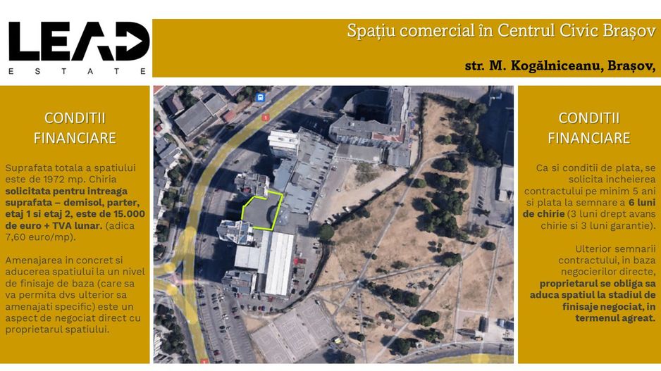 Spatiu comercial de inchiriat, 1974 mp utili, Centrul Civic Brasov! - Poză 8