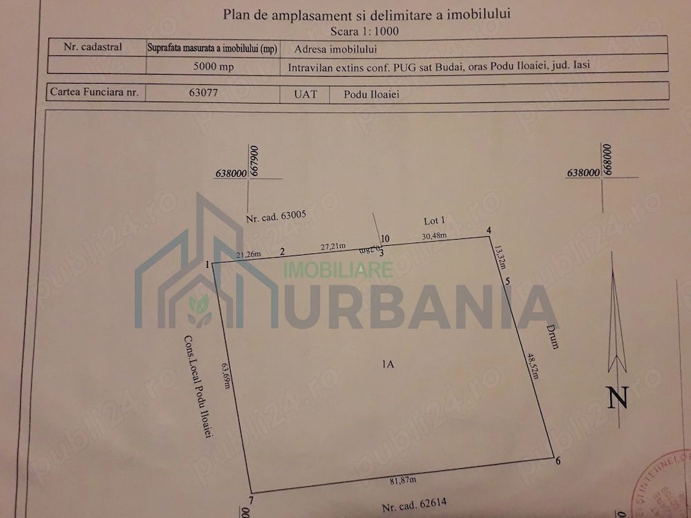 Teren intravilan 5.000 mp în Budăi, Podu Iloaiei – Oportunitate pentru dezvoltatori - Poză 6