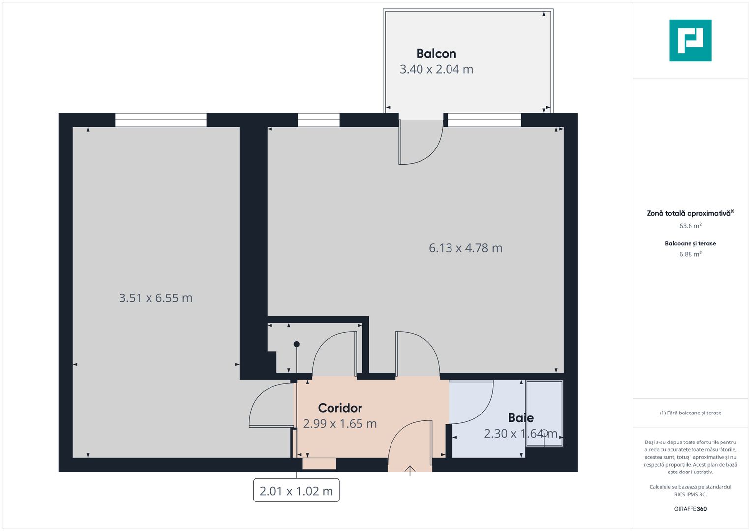 Apartament cu 2 Camere în zona de Nord - Poză 8