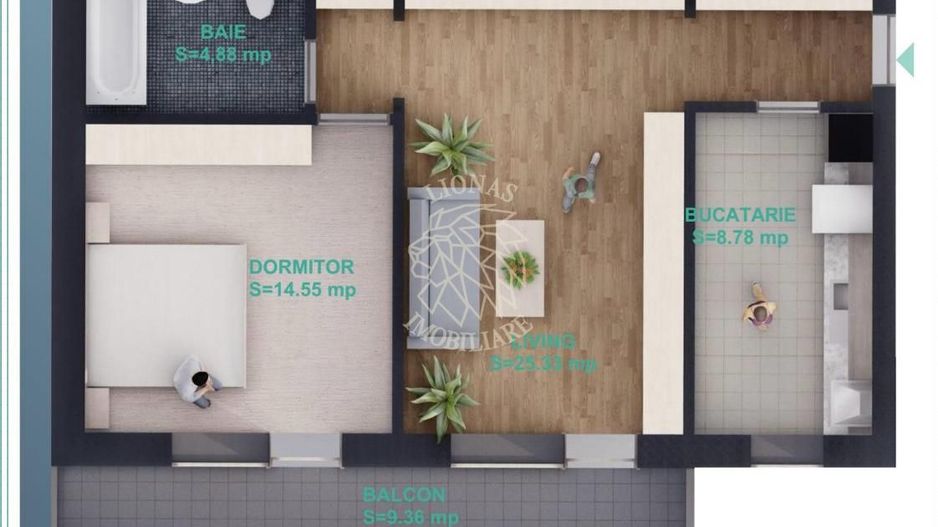 COMISION 0%! Apartament Nou 2 camere-balcon-etaj 2-lift-Zona Nord - Poză 1