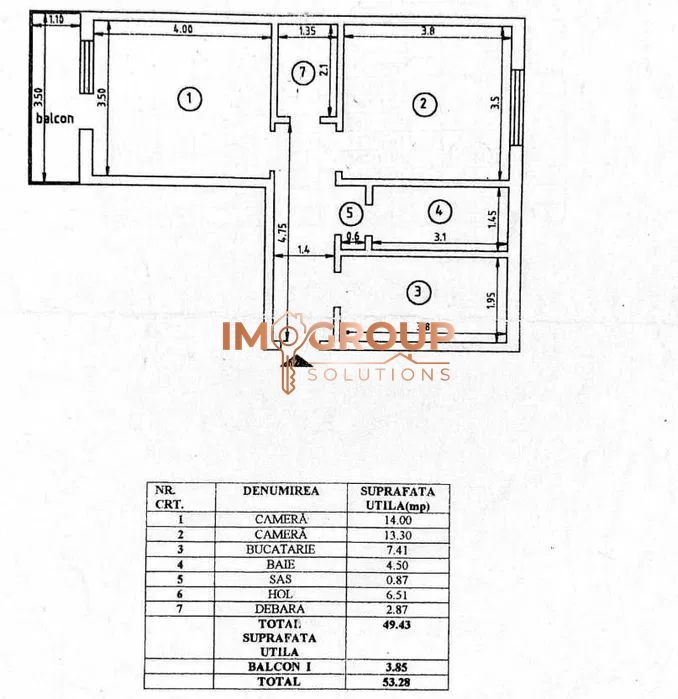 Cug - Selgros- 2 Camere Decomandat - 54Mp - Bloc 1986 - Poză 6