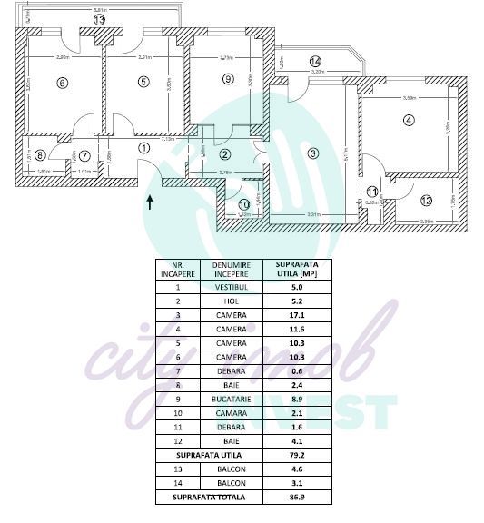 4 camere | 89 mp |  Liceul Bolintineanu | Bloc anvelopat | Posibilitate centrală - Poză 3