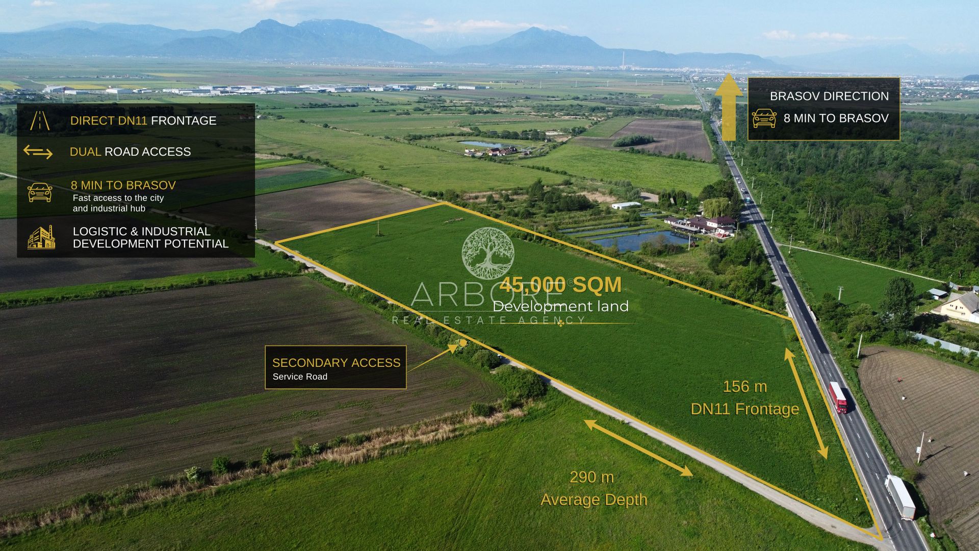 PUZ Approved Industrial Land 45,000 sqm | Brașov Logistics Hub - Poză 4