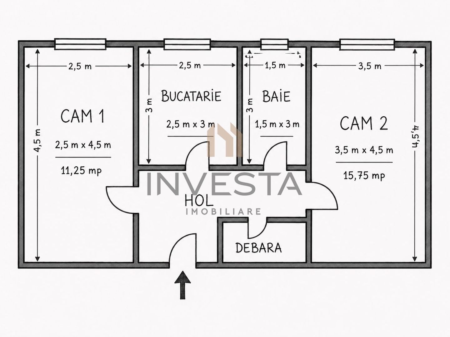Apartament 2 camere decomandat, etaj intermediar, zona Mihai Viteazu! - Poză 1